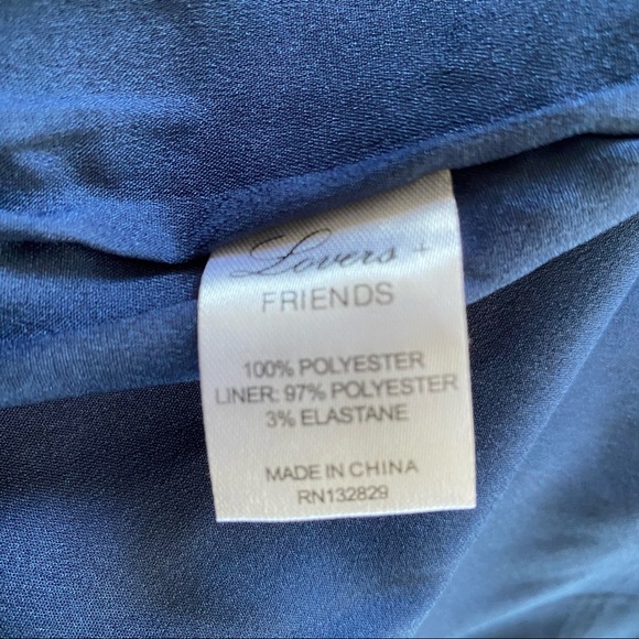 Lovers and Friends “Temple” Blue Scarf Shift Dress - Picture 9 of 9